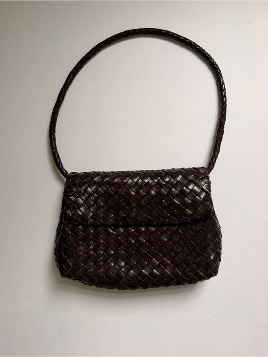 Loeffler Randall Handbags - Loeffler Randall Woven Leather Shoulder Bag - Dark Brown